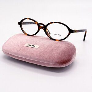 NEW MIU MIU MU01XV EYEGLASSES, MIU MIU WOMEN HAVANA OVAL MU 01XV VAU1O1